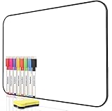 Dry Erase Whiteboard, DumanAsen A4 Szie Double Sided White Board with whiteboard pens and Eraser for School, Home, Office, Remote Learning (Black, 8.2 x 11.8 inches)