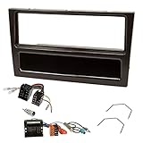 Sound-way Single 1 DIN Front Panel Frame, ISO Connector Cable, Antenna Adapter, Release Keys compatible with Opel Vauxhall Agila, Corsa, Omega, Vivaro, Vectra, Astra