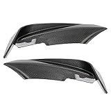 DENGG For B&MW 3 Series F30 F31 F35 318d 316d 335i For MSport Front Bumper Splitter Fog Lamp Cover Trim Flap Canards Body Kit Front Bumper Lip Spoiler(Carbon Fiber Upper)
