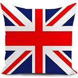 HUASHUZI Union Jack Flags Cushion Covers British Gifts London Souvenirs Festival Party Decorations Double-sided England Uk Vintage Throw Pillow Case Decor Home for Bedding Office 18"x18"(45x45cm)