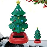 Christmas Solar-Powered Dancing Toy - Solar-Energy Tree, Moving Holiday Figurine, Swinging Display Ornament, Animated Festive Decoration | Dancing Christmas Tree Model For Office Table, Car Dashboard