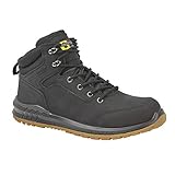 Grafters M513A Unisex Nubuck Steel Toe Boots Black
