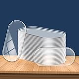 PEUTIER 200pcs Double Sided Mounting Tapes, Strong Double Sided Adhesive Pads Clear Removable Sticky Patch for Walls Adhesive Putty Dots Nano Gel Tape for DIY Crafts Hanging Poster Picture Decor Map