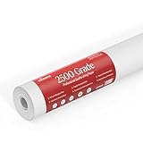 WINSOME 2500 Grade Lining Paper for Walls - Heavy Duty Plain White Lining Paper Thick Paintable Kitchen Bedroom Wallpaper Paint Shield for New Damaged Walls - Single 10M Roll