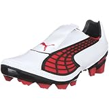 PUMA Men's V1.10 II I FG Football Boots, White Weiss Whitepompeian Redblack, 7.5 UK