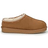 Polar Women s Slippers Faux Suede, Flexible Waterproof Anti Slip Rubber Sole With Memory Foam, Aztec Fluffy Faux Fur Lined Slip Ons, Winter Ladies Walking Shoes for Indoor & Outdoor - Chestnut UK 7