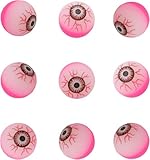 iwiio Halloween Eyeballs, 9Pcs Bouncy Balls - Plastic Fake Eyeballs for Halloween Party Bag Fillers & Haunted House Decoration