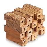 Kopinma 20 Pre Woodturning Pen Turning Kit, 7mm Drilled Wood Pen Blanks, Carving Wood Block Timber for DIY Crafts and Pen Making