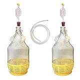 DIAH DO IT AT HOME 2 x 5L Demijohn + Airlock, Bung and Syphon