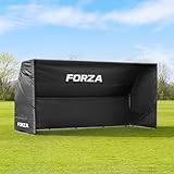 FORZA Portable Team Shelter – Waterproof Sports Dugout with Optional Bench, 10 Colours, Quick Assembly, UV Protection, 8-Seater Capacity (Black, Shelter Only)