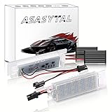 Asasytal LED License Plate Light, SMD LED Auto Tail Lights Bulbs 6000K Xenon White Lamp Compatible with Fiat Bravo/Grande/Punto/Evo/Doblo/Marea/O-pel Astra H J/Corsa C D/Insignia Meriva, 2 Pcs