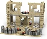 AKOGD WW2 Military Scene Fort Building Blocks Kit, 544PCS Military War Scene Fortress Architecture Bunker Model with Weapon Fort Construction Toy Kit for Soldiers Minifigures