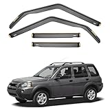 iSpeed Wind Deflectors For Land Rover Freelander L314 1998-2006 5 Door SUV 4pc Set - Keep Your Car Ventilated in Rain - Reduce Wind Turbulence - Tinted In-Channel Type