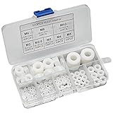 520pcs Nylon Washers, Plastic Round FlatSpacers, Flat Washer Screw Bolt Assorted 8 SizeFlat Gasket for Bolts Round Insulation Gasket Ring MechanicalFlat Washer M2 M2.5 M3 M4 M5 M6 M8 M10 5-20mm