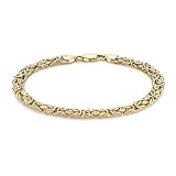 CARISSIMA Women's 9ct Yellow Gold Byzantine Chain Bracelet - 19cm/7.5'