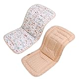 LAT Universal Pram Liner, Baby Pushchair Seat Liners, Cotton Double-Sided Use Baby Stroller Cushion Pad, Stroller Seat Pad for Toddler Infant 78x34cm (Rabbit)