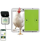 Omlet Smart Automatic Chicken Coop Door Opener | Wi-Fi Enabled | Programmable with App | Operated by Light Sensor or Timer | Easy to Install | Mains or Battery Powered | Built-in Safety Sensors Green