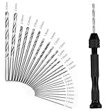 26-Piece Precision Pin Vise Hand Drill Set with Twist Drill Bits - Ideal for Craft Carving DIY, Woodworking, & Model Making(0.5-3mm Drilling Bits)