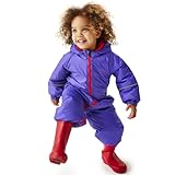Regatta Kids Splosh III Waterproof & Breathable Insulated All-In-One Outdoor Rain Suit, Purple (Peony) 48-60 months