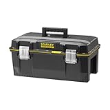 STANLEY FATMAX Waterproof Toolbox Storage with Heavy Duty Metal Latch, Portable Tote Tray for Tools and Small Parts, 23 inch, 1-94-749