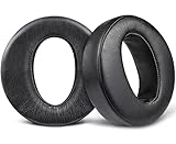 SOULWIT Replacement Earpads for Sony MDR-Z1R (MDRZ1R) WW2 Signature Hi-Res Headphones, Ear Pads Cushions with Soft Protein Leather - Black
