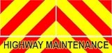 CHAPTER FLEET Highway Maintenance Chevrons - Retro Reflective Yellow - Magnetic or Sticker Signs - Car Van Tipper Tail Lift Ect. Taillift (Magnetic, Large 1200x600mm)