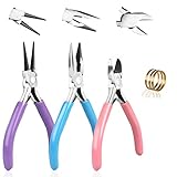 Jewellery Pliers - Reastar 3 PCS Pliers for Jewellery Making, Jewelry Making Tools with Jump Ring Opener - for Jewelry Beading Cutting Wrapping and DIY Craft Supplies