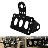 HDBUBALUS Tail Light Side Mount License Plate Bracket Horizontal Vertical Tag Holder Fit for 20mm (34") Axle Mount Compatible with Harley Yamaha Suzuki Cruiser Chopper Bobber Custom Bike