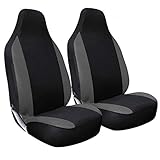Shield Autocare © RACE1+1-GREY Black with Grey Racing Panels Car Front Seat Covers Protectors 1+1-L785