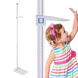 Portable Stadiometer, Medical Height Measuring Rod 8-82 inch/20-210cm, Height Rod Portable Stadiometer with Dual Scale Display, Wall Mounted Mechanical Height Measure for Adults, Kids