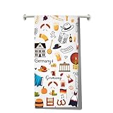 MYSOMY Germany Kitchen Towel German Dish Towel Germany Themed Gifts Germany Housewarming Gift German Kitchen Decor (Germany UK)