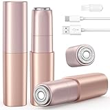 Rechargeable Facial Hair Remover for Women: Painless Lady Shaver with 1 Replacement Heads – Mini-Sized for Travel Face Razors for Face, Lips, Chin, Body –Portable & Gift-Ready