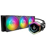 Cooler Master MasterLiquid 360 Ion CPU Liquid Cooler - 2.1" LCD Display, AIO Water Cooling System, Gen X Dual-Chamber Pump, Mobius 120P ARGB Fans, Addressable Gen 2 RGB, LGA1700 & AM5 Brackets