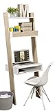 SoBuy® FRG111-WN, Ladder Shelf Wall Shelf Storage Display Shelving Unit with Drawer & Desk Workstation