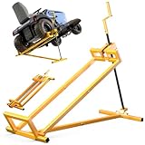 VOUNOT® Ride on Mower Jack Lift, Telescopic Maintenance Jack for Lawn mowers and Garden Tractors, Weight Capacity 400kg, Yellow