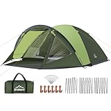 Gysrevi 3-4 ManTent with Porch, PU3000mm Waterproof Family Camping Tent, Dome Tents for 4 Person with Bedroom, Lightweight Outdoor Tents for Camping, Hiking, Backpacking