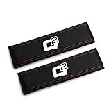 DYBFKX 2PCS Car Seat Belt Cover,for Alfa Brera Q2 GTA Giulietta Q4 Quadrifoglio serpenti TI Seat Belt Padding PU Leather Breathable Soft Comfort Adjustable Harness Pads Accessorie
