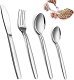 Bestdin Cutlery Set - 32 Piece Cutlery Set for 8 People, Stainless Steel Tableware Silverware Set with Spoon Knife and Fork Sets, Ideal for Home/Party/Restaurant, Mirror Polished & Dishwasher Safe