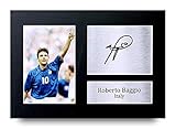 HWC Trading Roberto Baggio Signed A4 Printed Autograph Italy Photo Display