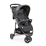 hauck Citi Neo II, Caviar/Stone - 3 Wheeled Pushchair with Raincover, Cup Holder & Tray, Lightweight (only 7.5 kg), Compact & One Hand Folding, XL Basket, from Birth up to 22 kg