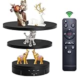 3 In 1 Rotating Display Stand, Photography Turntable Electric Rotating Turntable For Photography Max 22Lbs Load, Turntable Stand 360° Turn Table Stand, Electric Turntable For Display (Black)