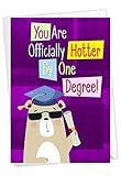 NobleWorks Hysterical Graduation Greeting Card with 5 x 7 Inch Envelope (1 Card) Hotter By One Degree C10470GDG