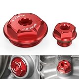 NICECNC Anodized Engine Timing Cover Screws Red Compatible with Honda TRX450R 2004-2009, TRX450ER 2006-2014, CRF450X 2005-2017, CRF1000L 2016-2019, Aluminum Engine Plugs, TRX450R Accessories