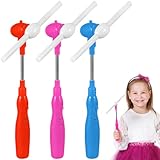 jojofuny 3 Pcs Flashing Light Up Windmills, Kids Windmill Spinning Toy, Glow in The Dark Party Supplies, Kids Birthday Party Favors for Teens