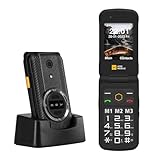 AGM Unlocked Flip Mobile Phone, M8 FLIP Feature Phone with Big Button and Keyboard, Waterproof/Drop-Proof,SOS,4G Dual SIM, Fast Dialing,104dB Powerful Speaker,Hearing Aid Compatible