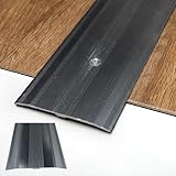 Grandismo® Extra Wide Cover Strip Standard 3ft / 0.9metres / 90cm / 90mm Length Screw-Down 61mm Threshold Trim for Joining Carpet to Carpet - Grey