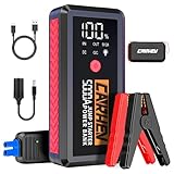 CARHEV 5000A Jump Starter Power Pack, Portable Car Battery Booster Jump Starter (up to 8.0L Gas or 8.0L Diesel Engine) 12V Car Starter Power Bank with USB Quick Charge 3.0 and LED Flashlight