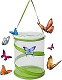 Collapsible Bug Catcher Net – Butterfly Kit with Live Caterpillars – Bug Catching Kit for Kids – Butterfly Habitat Cage & Stick Insect Enclosure – Green Garden Kit