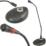 Conference Paging Condenser Microphone –Desk Top Tannoy Gooseneck Unidirectional