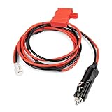 Fumei 12V DC Power Cord Cable with Cigarette Lighter Plug and T Shape Connector for Kenwood Yaesu Icom Mobile Radios